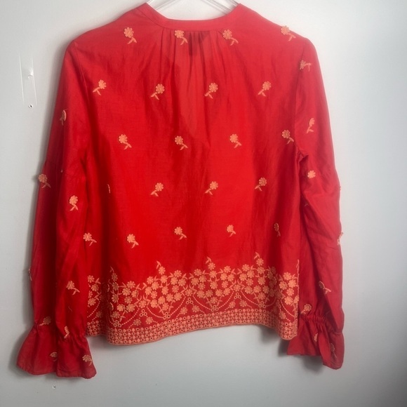 J Crew cotton embroidered summer top size small 1818 - Picture 3 of 3